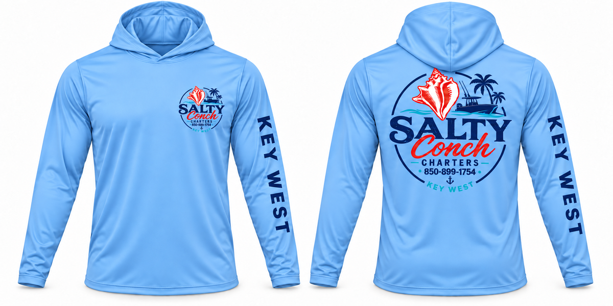 SALTY CONCH HOODIE LIGHT BLUE