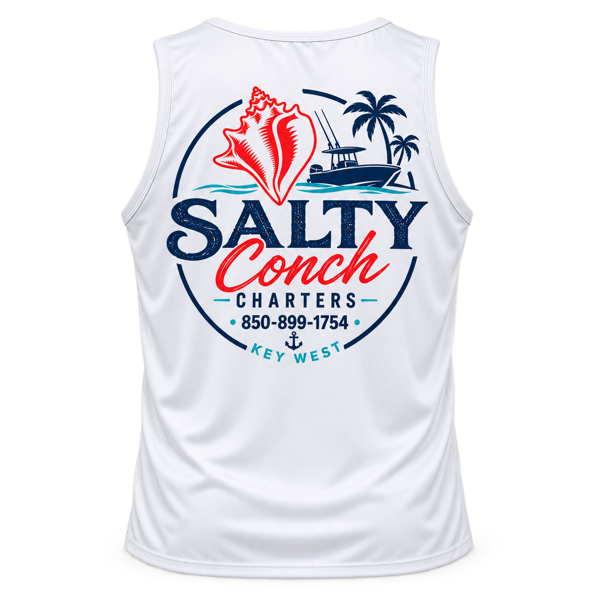 SALTY CONCH TANKTOP WHITE